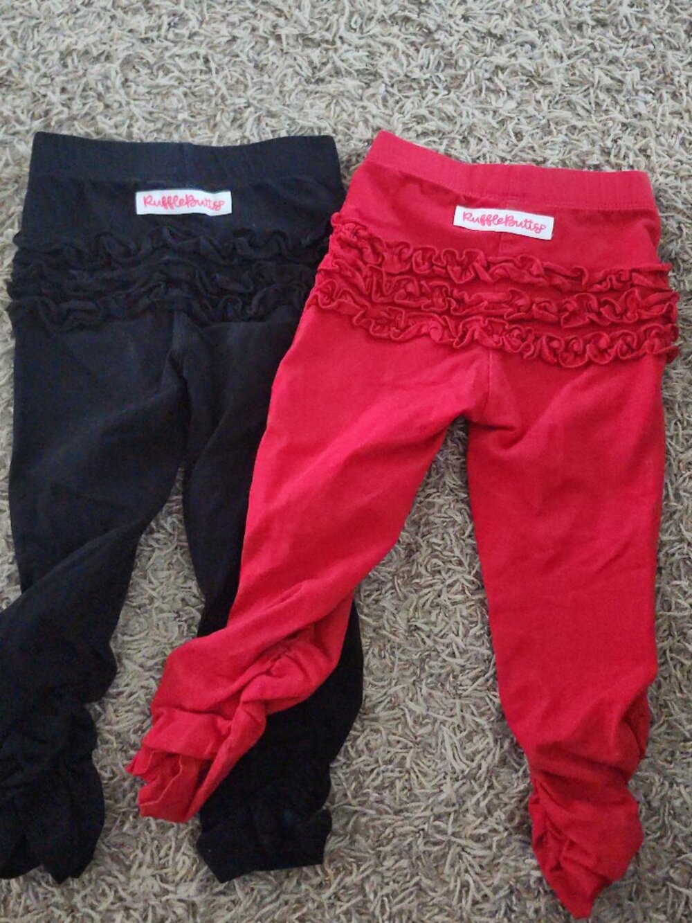 Two pair Rufflebutts leggings